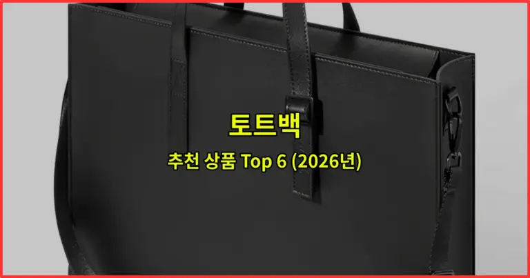 토트백 추천 상품 Top 6 (2026년)
