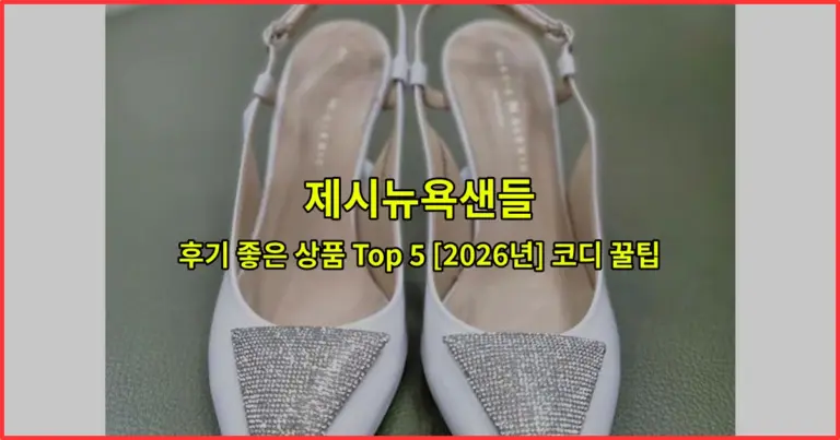 제시뉴욕샌들 후기 좋은 상품 Top 5 [2026년] 코디 꿀팁