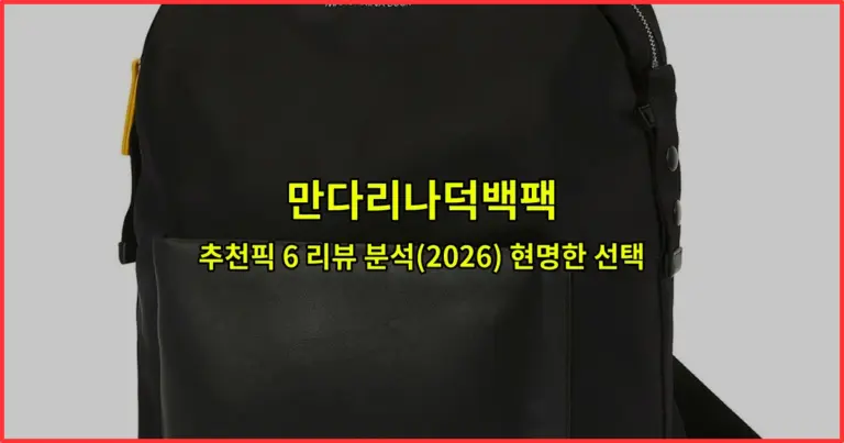 만다리나덕백팩 추천픽 6 리뷰 분석(2026) 현명한 선택